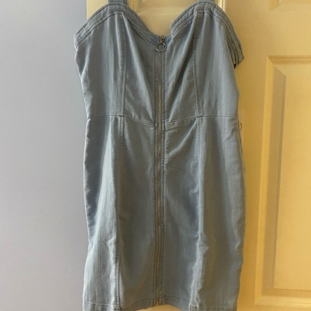 Light wash denim dress